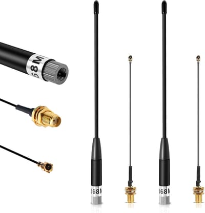 LoRa Antenne Set - Whip Antenne - Netwerk Uitbreiding - Hoge Signaal Gain - 195 cm Lengte - Zwart