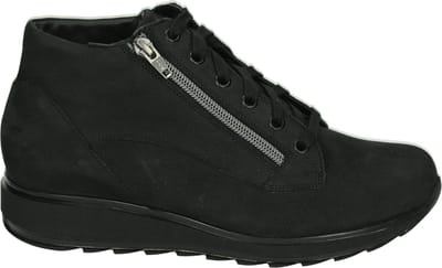 Durea - 9767 K - Hoge sneakersVeterlaarzenDames veterschoenenDames sneakersHalf-hoge schoenen - Kleur: Zwart - Maat: 38.5