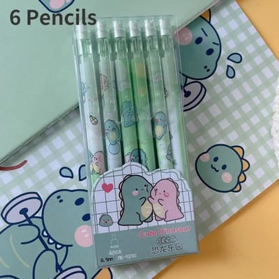 Automatische Potlood Doos Cartoon Activiteit Potlood Student Schattig Creatief Drukpotlood School Schrijfwaren met Gum Cadeau groen
