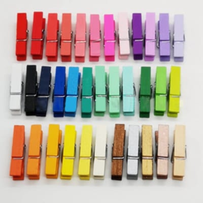 Dailygoods- Wasknijpers Houten 200 Stuks - Decoratieve Clips - Fotoclips - Opknoping Kleding - Kunstwerk Display - Geassorteerde Kleuren