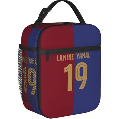 Lamine Y-Yamal Geïsoleerde Lunchtas Groot Voetbal Voetbal Herbruikbare Thermische Tas Lunchbox Tote School Reis Voedseltas One Size