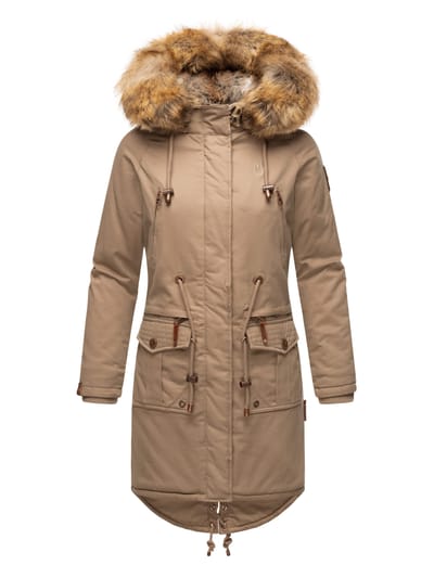 Navahoo Dames Winterjas Rosinchen – Klassieke Parka met Afneembare Kunstbontkraag