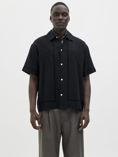 JACK&JONES - JORGREENWICH EMB SHIRT SS - Heren - Overhemden