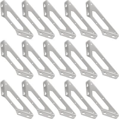 15 Pcs RVS Hoekverbinders, Driehoekige Multifunctionele Hoekconnectoren, 90 Graden Bed Hoekbevestiging voor Meubelconstructie en Plankmontage