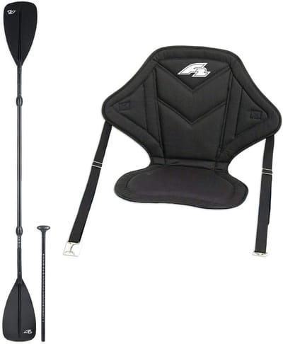 Verstelbare SUP en Kajak Peddel + Zitje | Aluminium 3- of 4-delig | 190-240 cm