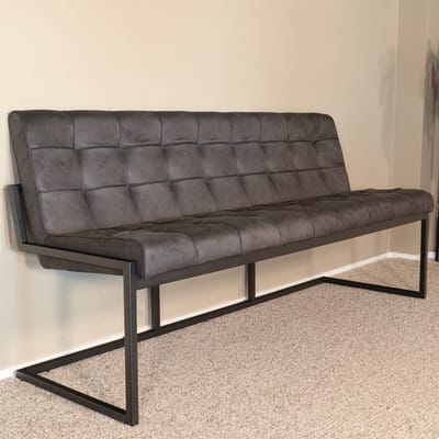 Eetkamerbank 180cm Vito zwart microvezel eetbank