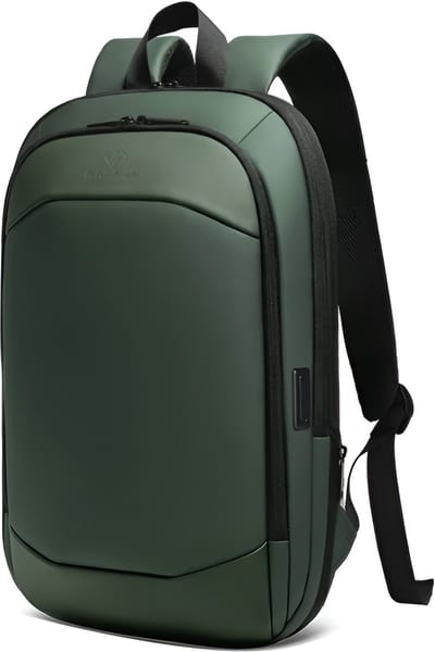 CarryQuest® - 17 Inch Laptop Rugzak - USB Poort + Waterdicht - Rugzak Voor Heren - Waterdichte Reistas - Grote Werkcomputertas - Groen