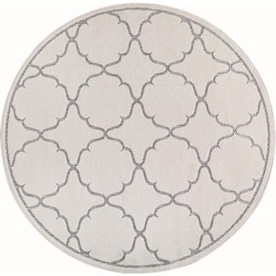 Muratap Berlin outdoor vloerkleed binnen en buiten laagpolig tapijt tuin - 200 cm rond
