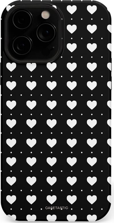 Casetastic Hoesje Geschikt voor Apple iPhone 13 Pro Max Magsafe - Stijlvolle Beschermende Duo-layer Case - Stipjes en Hartjes