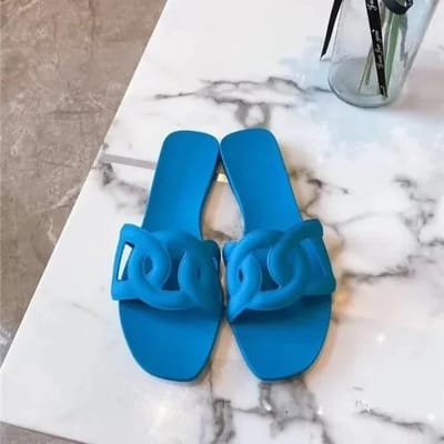 Slippers Dames Zomer Nieuw Bovenkleding Huis Koreaans Casual Slippers Mode Dames Slippers Groot 37 blauw