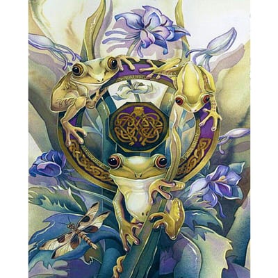 Peinture diamant grenouille 5d à faire soi-même, perceuse complète, mosaïque, point de croix, broderie diamant, décoration d'intérieur 20X30CM black
