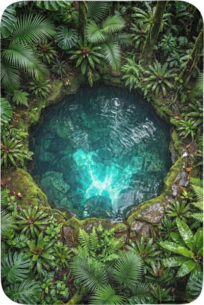 Badmat 60x90 cm - Antislip - Natuur - Jungle - Water - Groen - Badmatten voor badkamer - Badkamermat - Douchemat - Badkamer mat