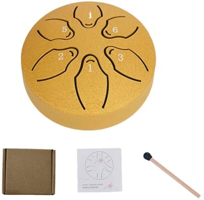 Nivard Handpan - Tongue Drum - Steel - Regen - Klankschaal - Goud