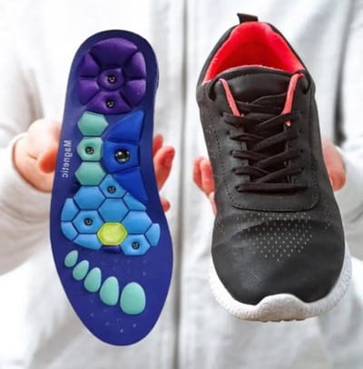 Magnetische Therapie Inlegzolen Maat S voor Voeten - Acupressuur en Detox Behandeling - Verbeterde Magnetische Binnenzolen voor Orthopedische Ondersteuning - Lichaam en Voet Therapie - Inlegzolen voor Pijnverlichting