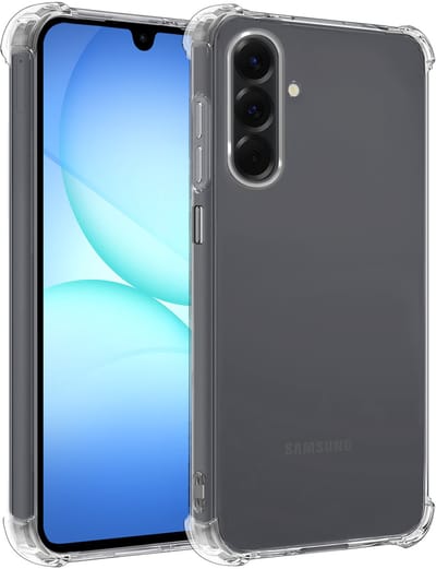 Hoesje - Geschikt voor Samsung Galaxy A17 - Sterk & Shockproof - Siliconen Shock Case - Hoes Cover - Telefoonhoes - Transparant