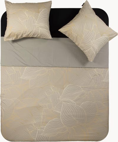 Y-NOT - Dekbedovertrek met kussenslopen - Dance In The Sun Taupe Goud - 2 Persoons - 200x200/220 cm