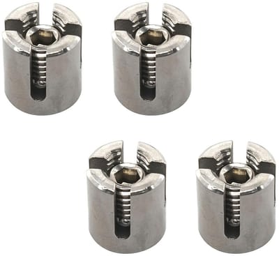 M12x4mm Klemmen voor Kabels en Touw - RVS Cross Klemmen voor Bevestiging (Verpakking van 4)