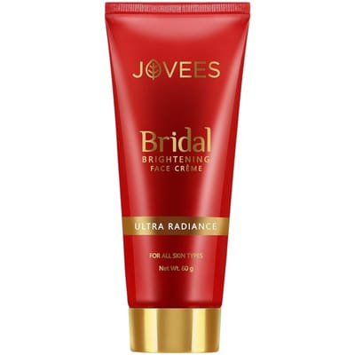 Jovees Kruidencrème voor Bruidsgezicht 60g | Natuurlijke Glans Dagelijkse Moisturizer Voor Stralende Gehydrateerde Gladde Huid | Ultra Lichte Crème Voor Alle Huidtypen red