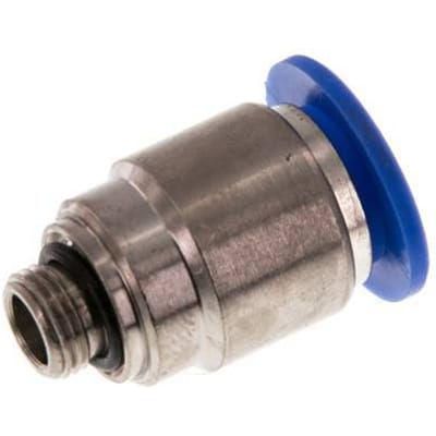 12mm x G1/8'' Messing/PA 66 Insteekfitting Buitendraad Binnenzeskant NBR [2 Stuks]