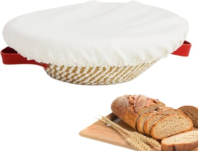 Rijsmand Zuurdesembrood - Brood Rijs Kom - Broodbakken Thuis - Met Voering Deksel - 26.5x14.4x14.4 cm - Natuurlijk