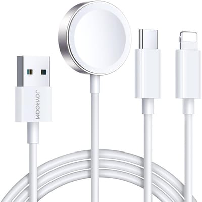 Joyroom Apple Watch Magnetic Charger S-IW008 Lightning + USB-C 5V 1.2m (White)