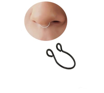 Neuspiercing Ringetje Cabantis|Fake Piercing|Neusring|Knijp Piercing|Knijp Piercing Zwart