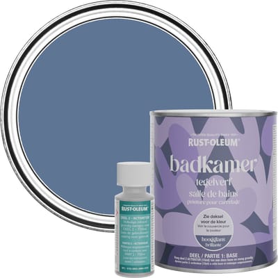 Rust-Oleum Blauw Badkamer Tegelverf Hoogglans - Blauwe Rivier 750ml