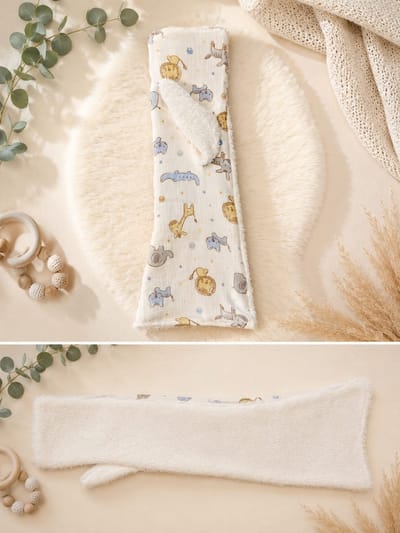 Washand baby | Baby douche handschoen | lange washand | Baby badje | Hydrofiel | Badstof |