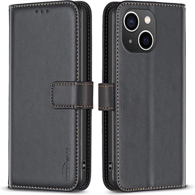 BINFEN Hoesje - Geschikt voor iPhone 13 / 14 Hoesje - BINFEN Color Book Case - Zwart