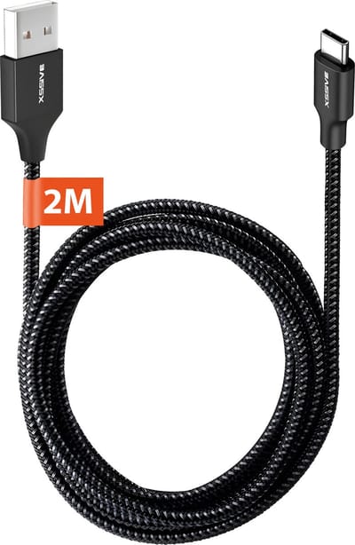 Lange USB-A naar USB-C Kabel 2 Meter - Quick Charge - Betere Batterijconditie - Sterke USB naar USB C Kabels - Snellader - Origineel Xssive