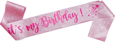 Verjaardags Sjerp in Roze Glitter - Perfect voor D-Day