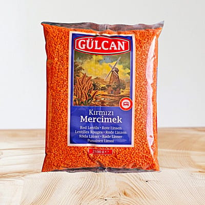 Gülcan Rode Linzen – 2.5 kg | 100% Natuurlijk | Rijk aan Eiwitten & Gezond - Kırmızı Mercimek – 2.5 kg | %100 Doğal | Protein Zengini & Sağlıklı - Gülcan Red Lentils – 2.5 kg | 100% Natural | Protein-Rich & Healthy