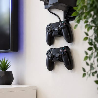 Controller Houder Muur Geschikt voor PlayStation 4 DualShock 4 – Set van 2 – Wandhouder – Gaming Organizer – Zwart