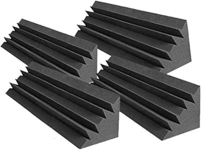 Akoestische Schuimplaten - Geluidsisolatie Panelen - Studio Geluidswerking - Hoge Dichtheid Materiaal - 4 Stuks 48 cm - Zwart