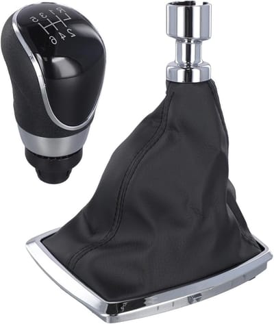 6 Speed Gear Knop en Shift Gaiter Set met Chrome Frame - Geschikt voor Ford C Max - Eenvoudig te Installeren