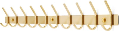 TOJ 20 Haaks Wandkapstok – 78cm - Muur / Wand Kapstok - Hangende Design Muurkapstok - Handdoekrek - RVS - Goud
