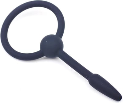 Penis Plug Met Ring Zwart - Intens gevoel - Mooi design - Stimulerend voor mannen - Domina - Sex speeltjes - Sex toys - Erotiek - SM - Voor gevorderden - Sexspelletjes voor mannen - Seksspeeltjes - Stimulator - Bondage