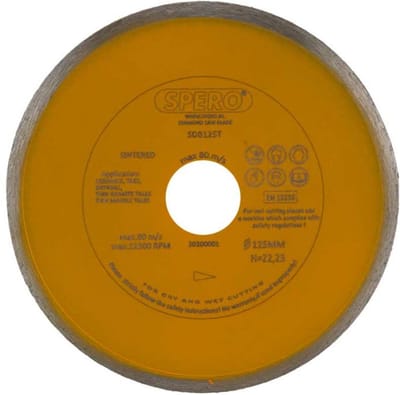 Diamantzaagblad - Harde Tegels & Graniet PRO – 125mm, asgat 22,23mm Slijpschijf - SPERO