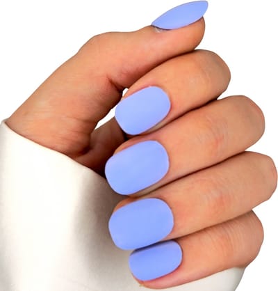 SD Press on Nails - B-44- Plaknagels - Gelnagels - Handgemaakt - 20 stuks - B44 Lila Matte - Kort Naturel - Korte Nagels - Accessoires - Nagelstudio - Nail Art - Nagellijm - Gellak - Nageltips - Nails at Home - Nagels