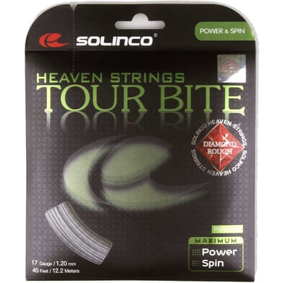 Solinco Tour Bite Diamond Rough Set Snaren 12,2m-Zilver