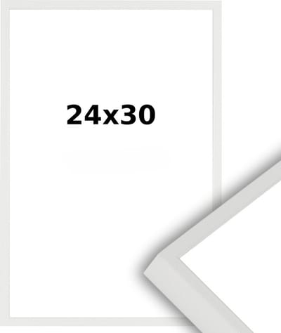 Aluminium Wissellijst 24 x 30 Wit - Ontspiegeld Glas - Professional