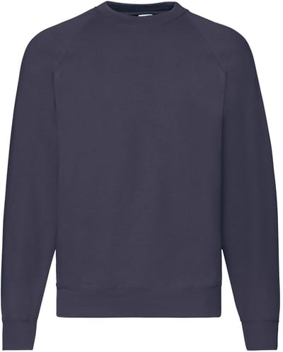 Sweatshirt Fruit Of The Loom Classic Raglan Volwassen Blauw - S