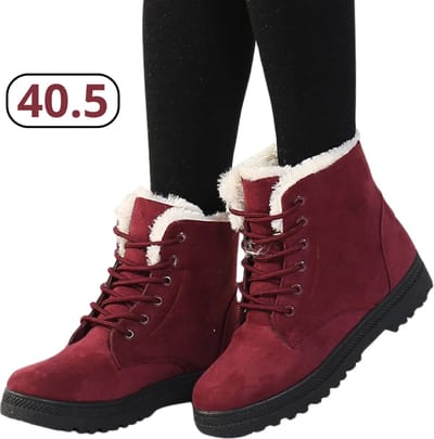 Livano Sneeuwschoenen Voor Dames - Snowboots - Wintersport Sneeuwboots - Ski Gadgets - Maat 40.5 - Rood