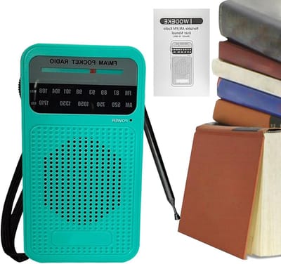 Transistorradio Op Batterijen - Zakradio FM Speaker - Muziek Luisteren Buiten - Dubbele Band Afstemming - 13 cm - Groen