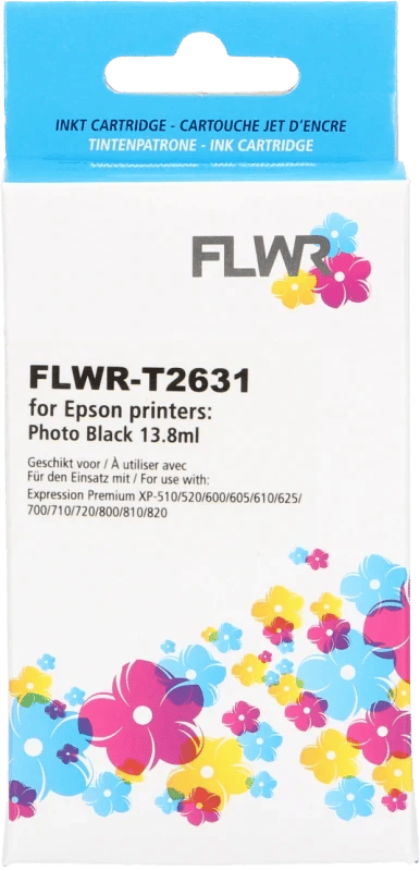 FLWR - Inktcartridge / 26XL / Foto Zwart - Geschikt voor Epson