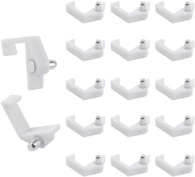 Dailygoods- Plankpinnen 50 Stuks - Kast Steun - Plank Ondersteuning - Kunststof - Wit - Geschikt voor 18 mm Planken - Planksteunen