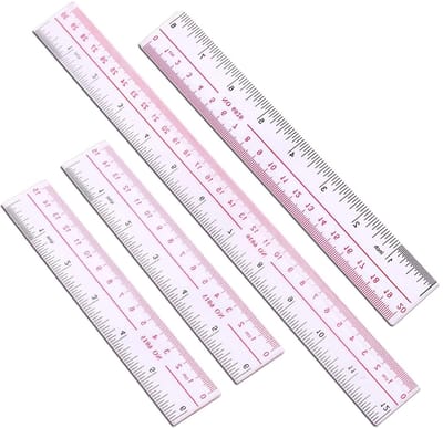 Plastic Liniaal Set - Meetliniaal Transparant - Tekenen en Meten - Onbreekbaar Ontwerp - 6 8 12 Inch - Transparant