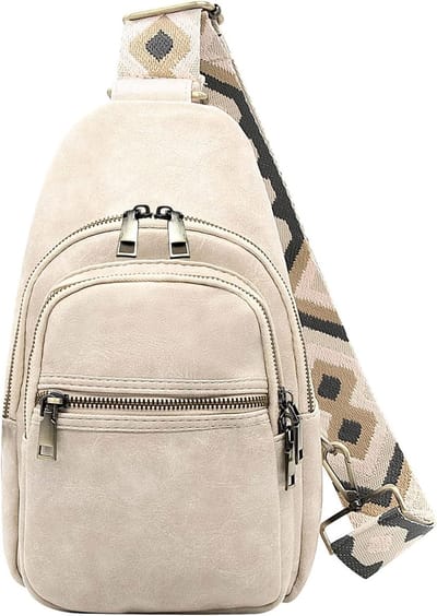 Sling Bag voor Dames en Heren - PU Leren Schoudertas voor Reizen en Outdoor Activiteiten - Comfortabele Rugzak voor Dagelijks Gebruik