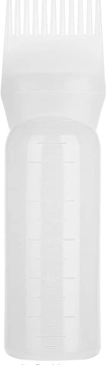 The Hair Bottle - Haar olie fles - Haarverf of Haarolie applicator met kam - Haarfles voor olie & verven in Transparant