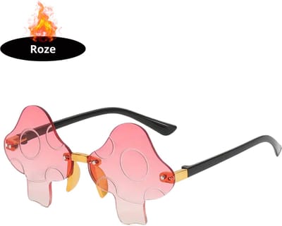 Bovista - Festival Bril - Rave - Space - Techno - Freaky Glasses - Heren - Dames - Zonnebril - Dubbel Roze